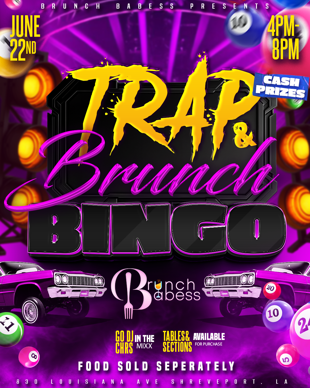 TRAP & BRUNCH BINGO